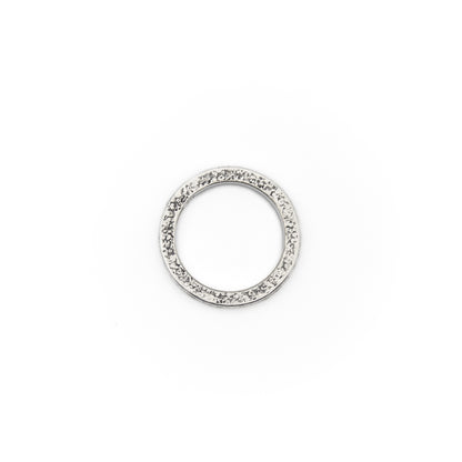 Ring 'Don't push the river' aus 925 Rückseite Struktur von oben, natur-inspirierte Oberfläche